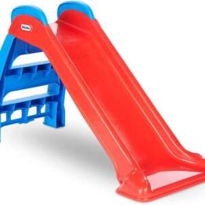 Little Tikes First Slide Toddler Slide, Easy Set Up Playset for Indoor Outdoor Backyard, Easy to Store, Safe Toy for Toddler, Slip And Slide For Kids (Red/Blue), 39.00''L x 18.00''W x 23.00''H
