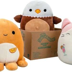 Squishmallows Official Kellytoy Plush 8" Plush Mystery Box Three Pack - Styles Will Vary in Surprise 8" Plush Box That Includes Three 8" Plush