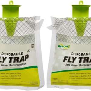 RESCUE! Outdoor Disposable Fly Trap, Green, 2 Pack