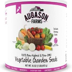Augason Farms 5-14000 Vegetable Garden Seeds 13 Variety 1 lb No. 10 Can