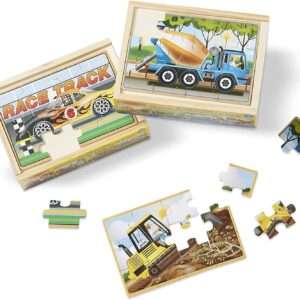 Melissa & Doug Construction Vehicles 4-in-1 Wooden Jigsaw Puzzles (48 pcs)