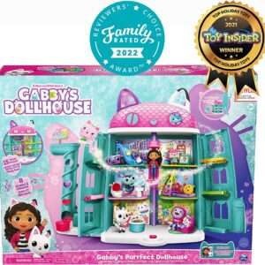 Gabby's Dollhouse, Purrfect Dollhouse with 15 Pieces Including Toy Figures, Furniture, Accessories and Sounds, Kids Toys for Ages 3 and up